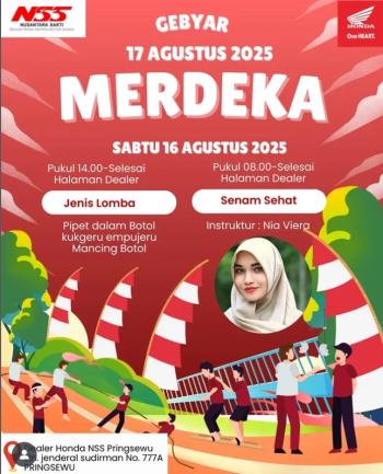 Dealer Honda NSS Pringsewu Gelar Gebyar Merdeka Sambut 17 Agustus 2025   