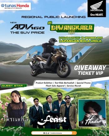 Honda Tunas Dwipa Matra Gelar Regional Public Launching ADV160 di Diwangkara Fest Lampung