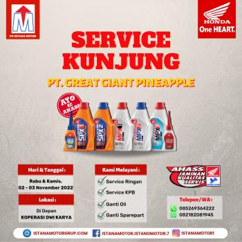 Istana Motor Bandar Jaya Mengadakan Service Kunjung di PT Great Giant PineappleÂ 