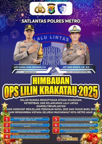 Polres Metro: Rekayasa Lalu Lintas Jelang Tahun Baru 2026 Demi Keamanan, Perayaan Berlangsung Aman dan Lancar   