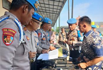 Cegah Penyalahgunaan Senjata Api, Bidpropam Polda Lampung Gelar Pemeriksaan di Polres Lampung Selatan