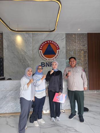 Jihan Nurlela Bersama Bupati Lampung Timur Terpilih, Ella Siti Nuryamah, Bahas Percepatan Penanganan Banjir di BNPB