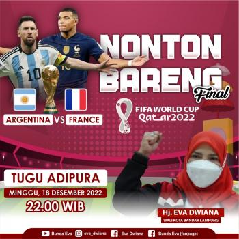 Ada Nonton Bareng Final Piala Dunia 2022 di Tugu AdipuraÂ 