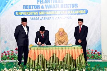 Resmi Dilantik, Susilawati dan Muhtadli Jadi Rektor dan Wakil Rektor Pertama Universitas Muhammadiyah Kalianda  