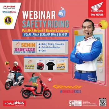 Webinar Safety Riding Bersama SMAN 1 Bandar Lampung