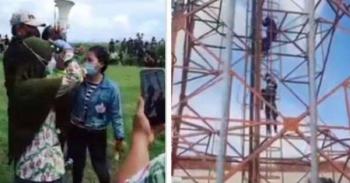 Viral Pemuda Mendadak Urungkan Loncat dari Tower, Pacar Datang: I Love You Mas