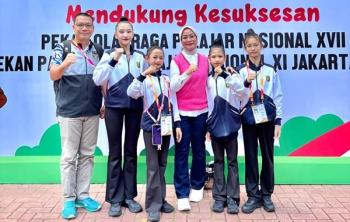 Senam Ritmik Sumbang Emas Perdana untuk Kontingen Lampung di POPNas XVII Jakarta
