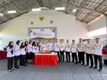 Peringati Hari Bakti Pemasyarakatan ke-61, Lapas Narkotika Bandar Lampung Gelar Tasyakuran dan Potong Tumpeng