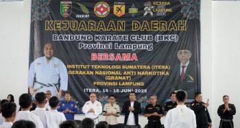 Ratusan Atlet Karate se-Provinsi Lampung Berlaga dalam Kejurda BKC di Itera