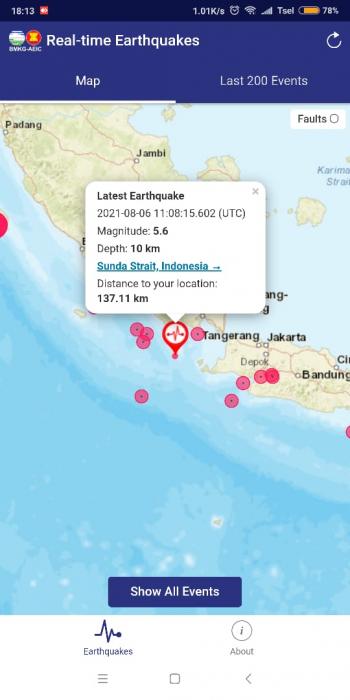 Gempa Kekuatan 5,5 Mag, Guncang Tanggamus