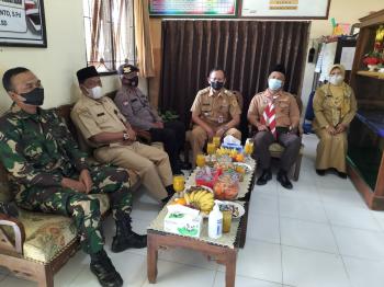 Dampingi Kegiatan Visitasi Koramil Bandongan Tetap Optimis Persiapkan PTM