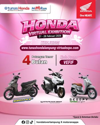 Dealer Honda Virtual Exhibition 21–28 Februari 2026, Promo Spesial Potongan Tenor 4 Bulan!