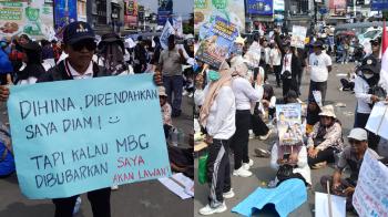 Ratusan Massa AMAL MBG Gelar Aksi Damai di Tugu Adipura, Dukung Program Makan Bergizi Gratis