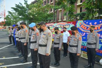 Kapolda Pimpin Upacara Korp Raport 161 Personil Polda Lampung