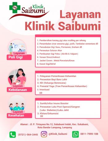 Punya Masalah Gigi, Klinik Pratama Saibumi Buka Layanan Poli Gigi Dengan Senang Hati