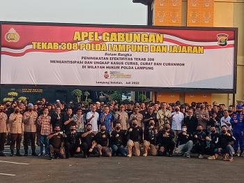 Apel Gabungan Tekab 308 Polda Lampung dan Jajaran, Ini Pesan Tegas Wakapolda