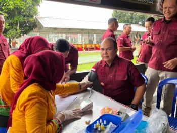 Peringatan hari Bakti Pemasyarakatan ke-61, Lapas Narkotika Kelas IIA Bandar Lampung gelar kegiatan Donor Darah