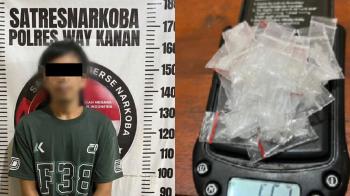 Diduga Simpan Puluhan Paket Sabu, Warga Buay Bahuga, Waykanan Ditangkap Polisi