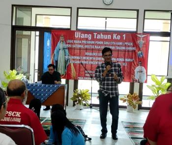 Pastor Paroki  Katedral Kristus Raja Tanjung Karang  Hadiri Perayaan Ulang Tahun Ke -1 Berdirinya Legio Maria Presidium Pohon Sukacita Kami