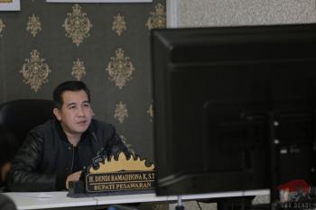 Rayakan Hari Jadi ke 14 Kabupaten Pesawaran, Bupati Dendi Berharap Masyarakat Tingkatkan Prokes