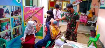 Sukseskan Program Pemerintah Vaksinasi Anak Usia 6-11 Tahun, Koramil 21/Kajoran Lakukan Pendampingan dan Pemantauan