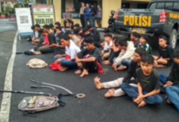 46 Pemuda Diamankan Polisi, Barang yang Dibawa Bikin Ngeri