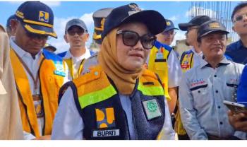Menteri PU Tinjau Jembatan Way Bungur, Bupati Lampung Timur Sampaikan Terima Kasih ke Presiden