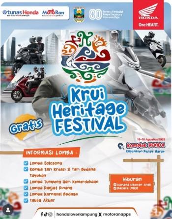 Astra Motor Imam Bonjol Informasikan Keseruan Krui Heritage Festival 2025, Kolaborasi Budaya & Semangat Kemerdekaan di Pesisir Barat
