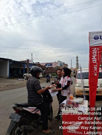 Semarak Ramadhan, TDM Way Kanan Berbagi Takjil dan Sosialisasikan Promo Motor