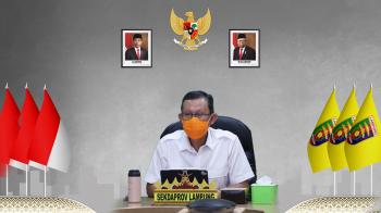 Pemerintah Provinsi Lampung ikuti Rapat Pemberlakuan PPKM Level IV bersama Menko Perekonomian