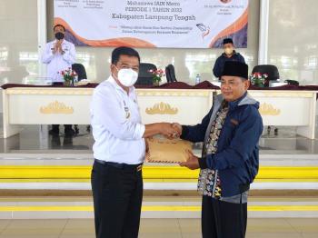 Bupati Musa Ahmad Terima 224 Mahasiswa (KMP) IAIN Kota Metro