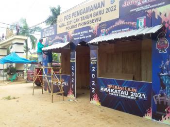 2 Pospam Didirikan Satlantas Polres Pringsewu Jelang Ops Lilin Krakatau 2021
