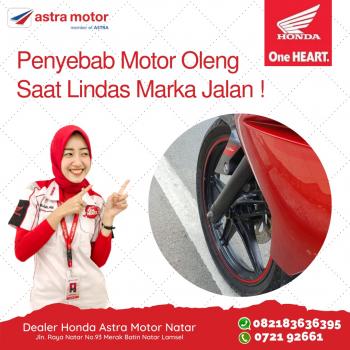 Roda Depan Motor Oleng Saat Lewat Marka Jalan? Ini Penyebabnya.