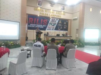 Kapolda Lampung: Kasus Konvensional di Tahun 2021 Alami Penurunan