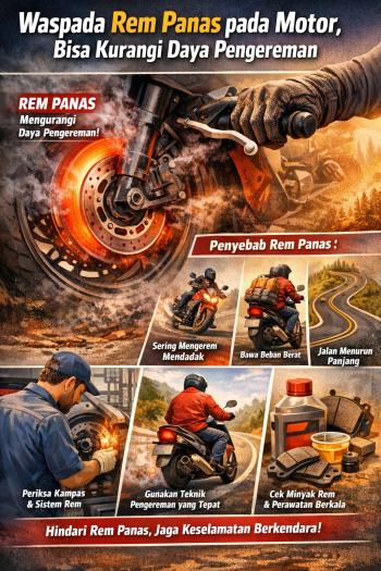Waspada Rem Panas pada Motor, Bisa Kurangi Daya Pengereman