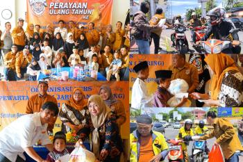 Tumbuh, Berbagi, dan Menginspirasi: Momentum HUT Organisasi Pers Taring Lampung Ke-1 Jadi Ajang Menabur Kebermanfaatan Sesama