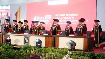 Rektor Itera Prof. Dr. I Nyoman Pugeg Aryantha, Menyampaikan Berbagai Capaian Itera Dalam Pembangunan Provinsi Lampung