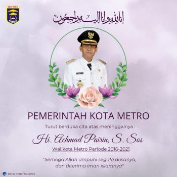 Mantan Walikota Metro Ahmad Pairin Meninggal DuniaÂ 