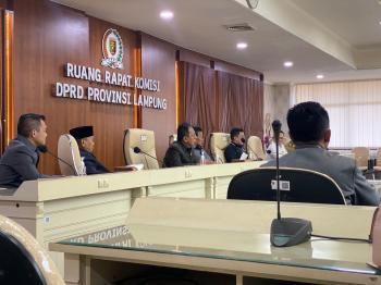 Dewan Perwakilan Rakyat Daerah (DPRD) Provinsi Lampung Menerima Audiensi Bersama Dengan Komite Olahraga Nasional Indonesia (KONI) Provinsi Lampung