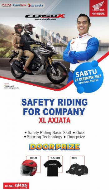 Honda Gelar Safety Riding For Company XL Axiata