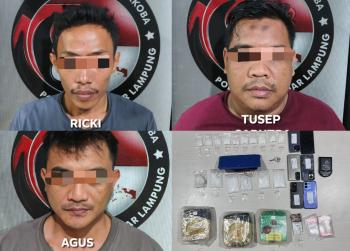 Polisi Gerebek Apartemen di Bandar Lampung, Tiga Pria dan 3,6 Kg Sabu Diamankan