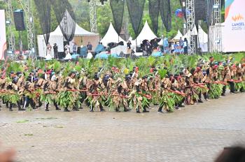 6500 Peserta Tarian Tuping Pecahkan Rekor Muri Dalam Rangka HUT Lampung Selatan 
