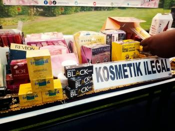 520 Jenis Kosmetik Ilegal Tanpa Izin Berhasil Diamankan BBPOM di Bandar Lampung