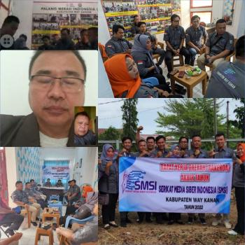 Rapat Kerja Cabang SMSI Way Kanan Akhir Tahun 2022