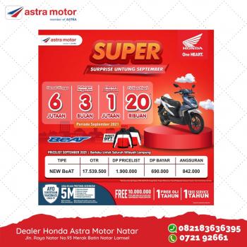 Program SUPER Surpirce Untung September di Gelar Honda