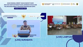 Wakil Gubernur Lampung Serahkan KUR ke Pelaku UMKM, Dukung Program Nasional Penciptaan Lapangan Kerja