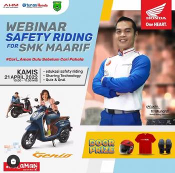 Tunas Honda dan Jaringannya NSS Kedaton Sukses Menggelar Safety Riding For School Bersama SMK MAARIF
