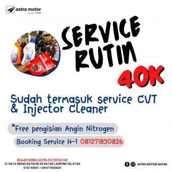 Service Rutin Cuma 40k Di Ahass Astra Motor Natar