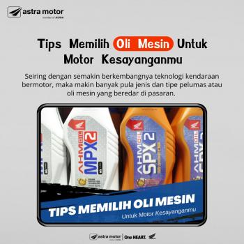 Tips Memilih Oli Mesin Untuk Motor 