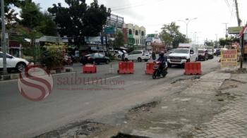 Warga Bandarlampung Mulai Keluhkan Penyekatan Jalan Protokol Dalam Kota 